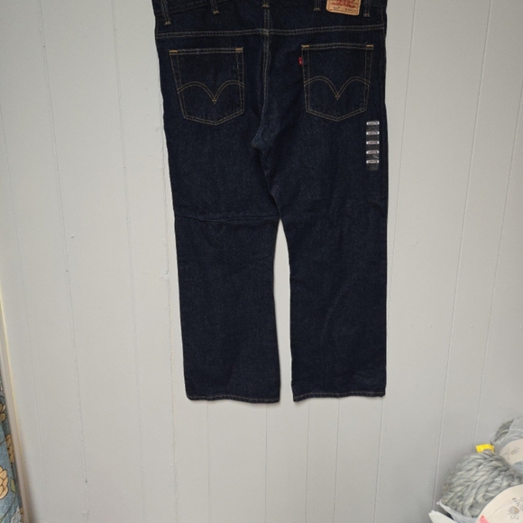 NWT Mens Levis 517 Boot cut 44x30 dark denim jeans - Picture 3 of 8